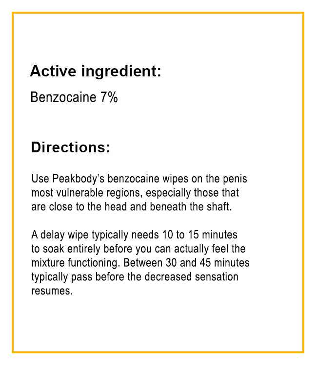 Peakbody Delay Wipes