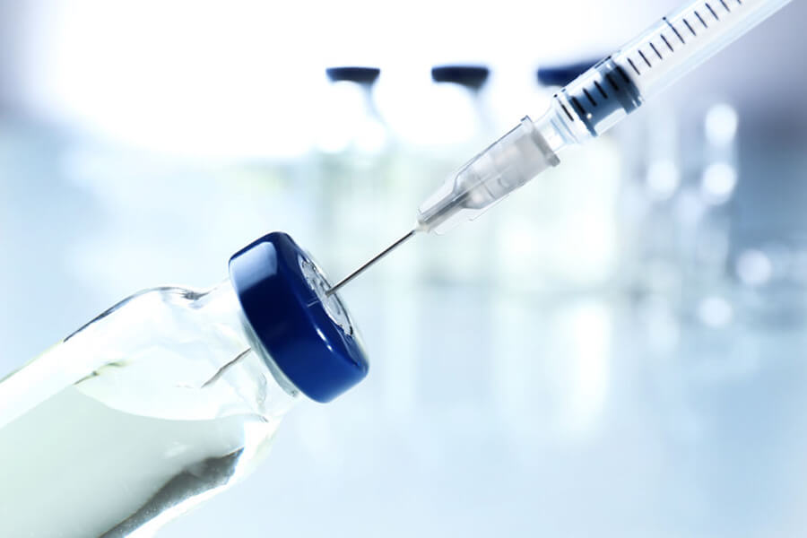 Vaccine vile and needle