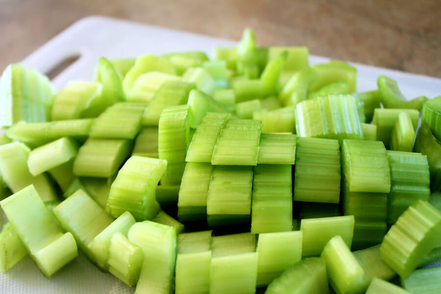 Chopped up celery