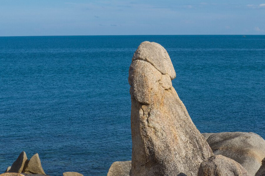 Penis shaped rock